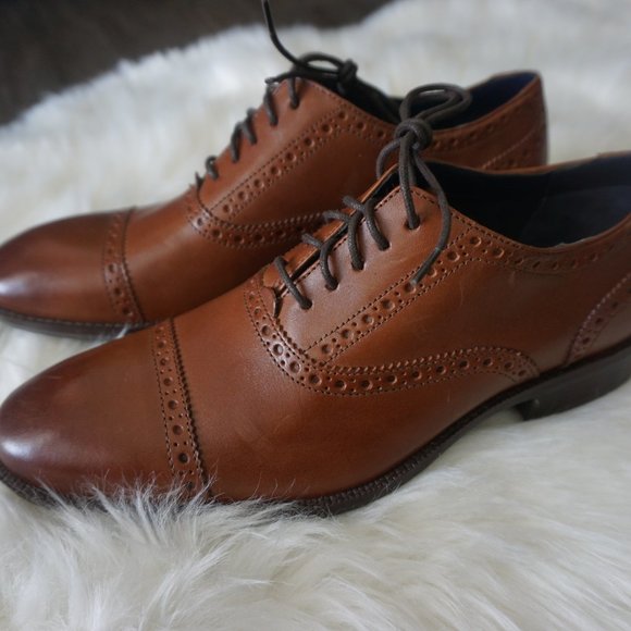 Cole Haan WAYNE CAP TOE OXFORD C30689 British Tan - Picture 4 of 6
